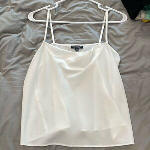 Top Shop White Flowy Tank
